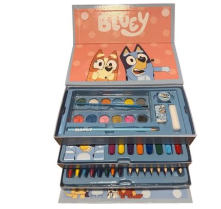Walizka Bluey i Bingo 52 elementy plastyczne