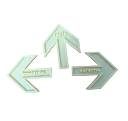3 strzałki do nauki kierunków po hiszpańsku, język hiszpański