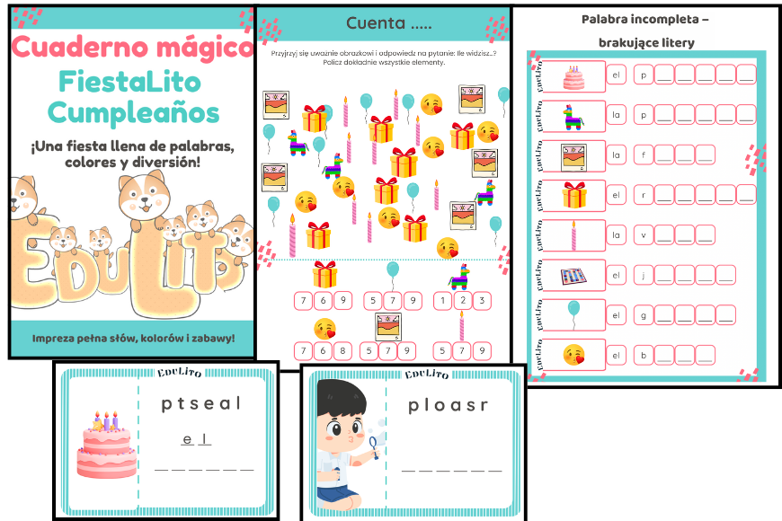 Cuaderno mágico - urodziny po hiszpańsku