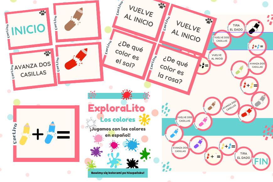 Kolory po hiszpańsku – Gra Planszowa (A4 i XXL)
