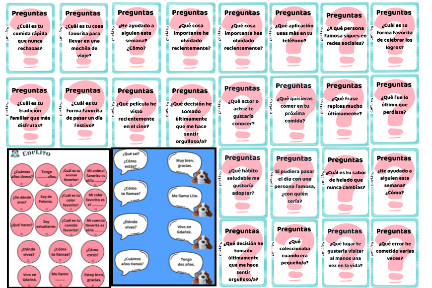 Pakiet pytań po hiszpańsku – poznajmy się i bawmy się!