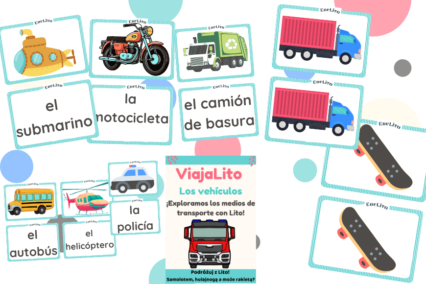 Transport po hiszpańsku – Gra "Memory" (2 wersje)