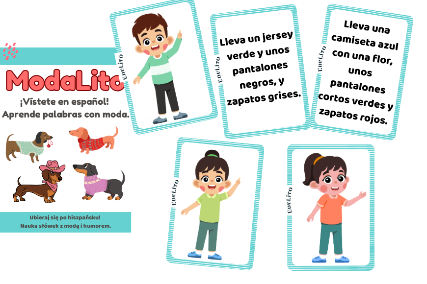 Ubrania - Zabawa „¿Quién lleva qué?”