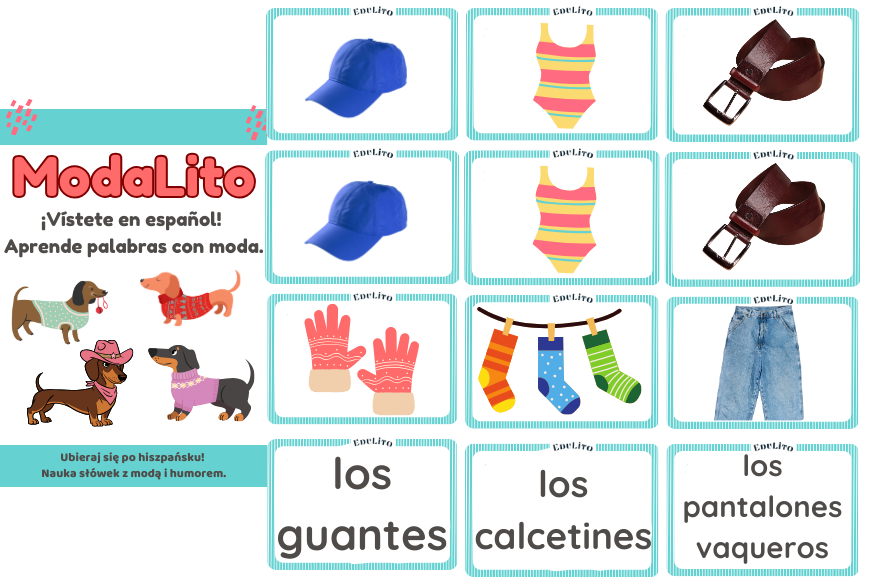 Ubrania - gra memory (2 wersje)