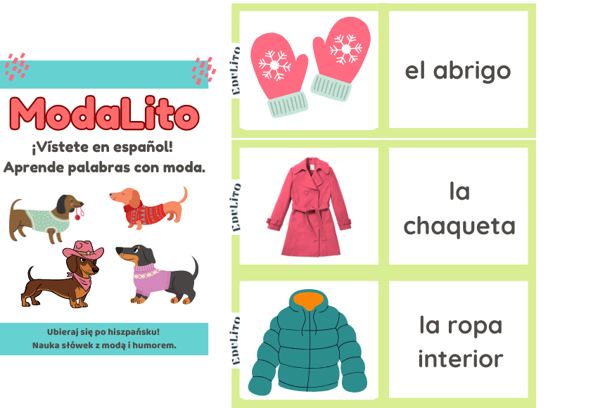 Ubrania - gra domino (2 wersje)