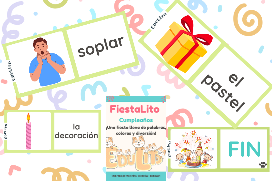 Urodziny po hiszpańsku – Gra Domino (2 wersje)