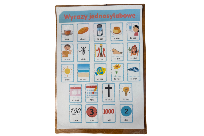 Cuaderno mágico - Wyrazy jednosylabowe 