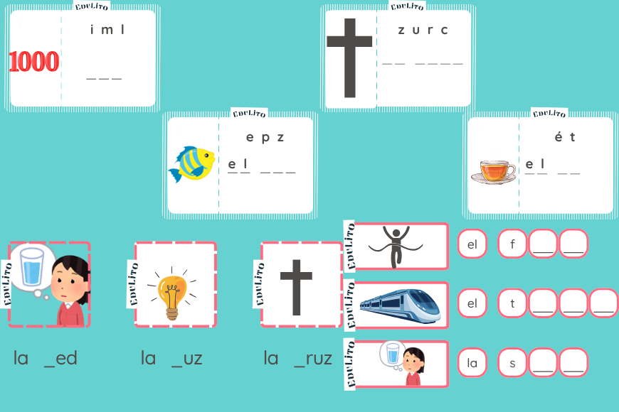 Wyrazy jednosylabowe - Literowanie